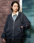 "PORTAL" Glitter Zip Hoodie