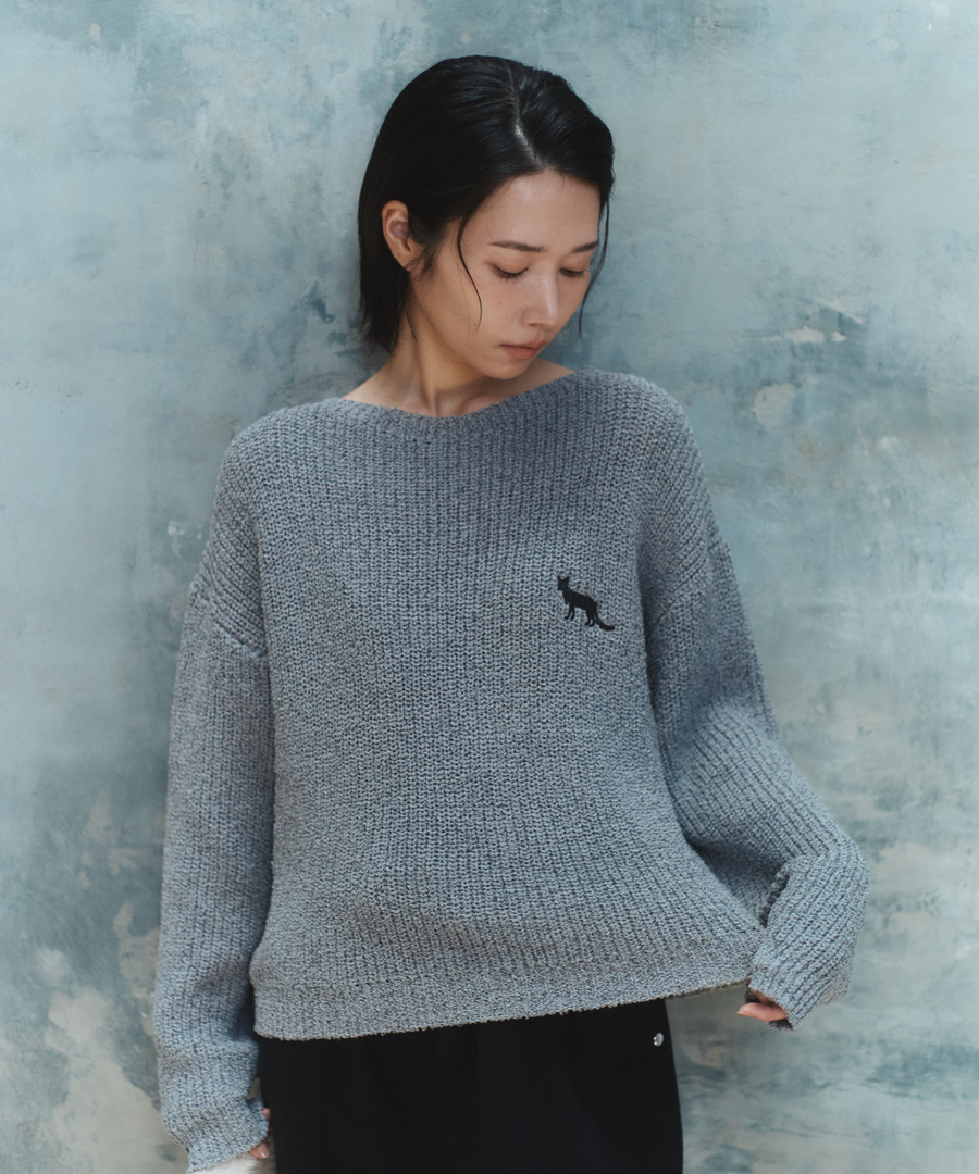 "静寂と青" Knit
