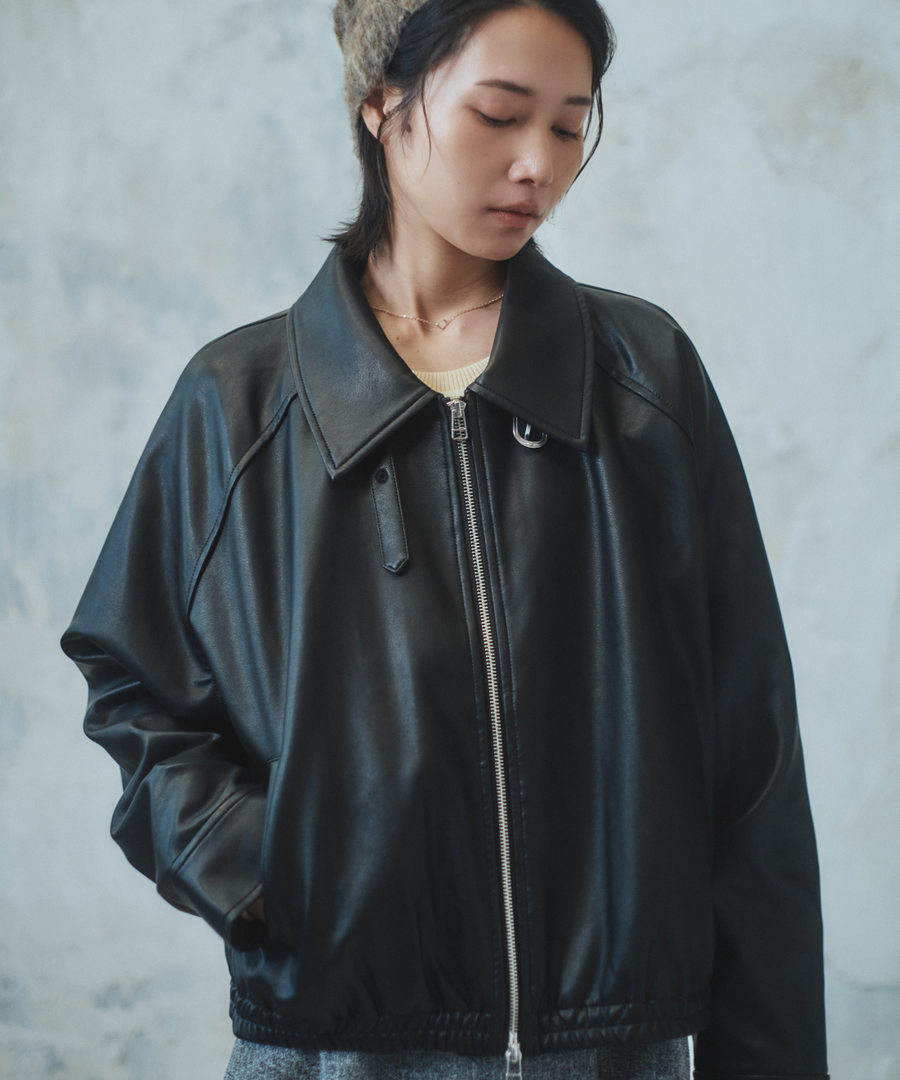 "Etrarium" Vegan Leather Blouson