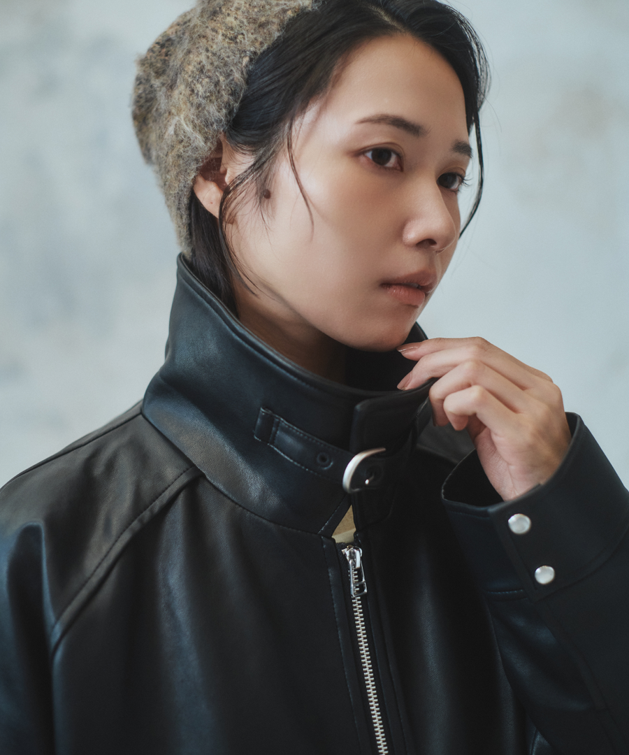 "Etrarium" Vegan Leather Blouson