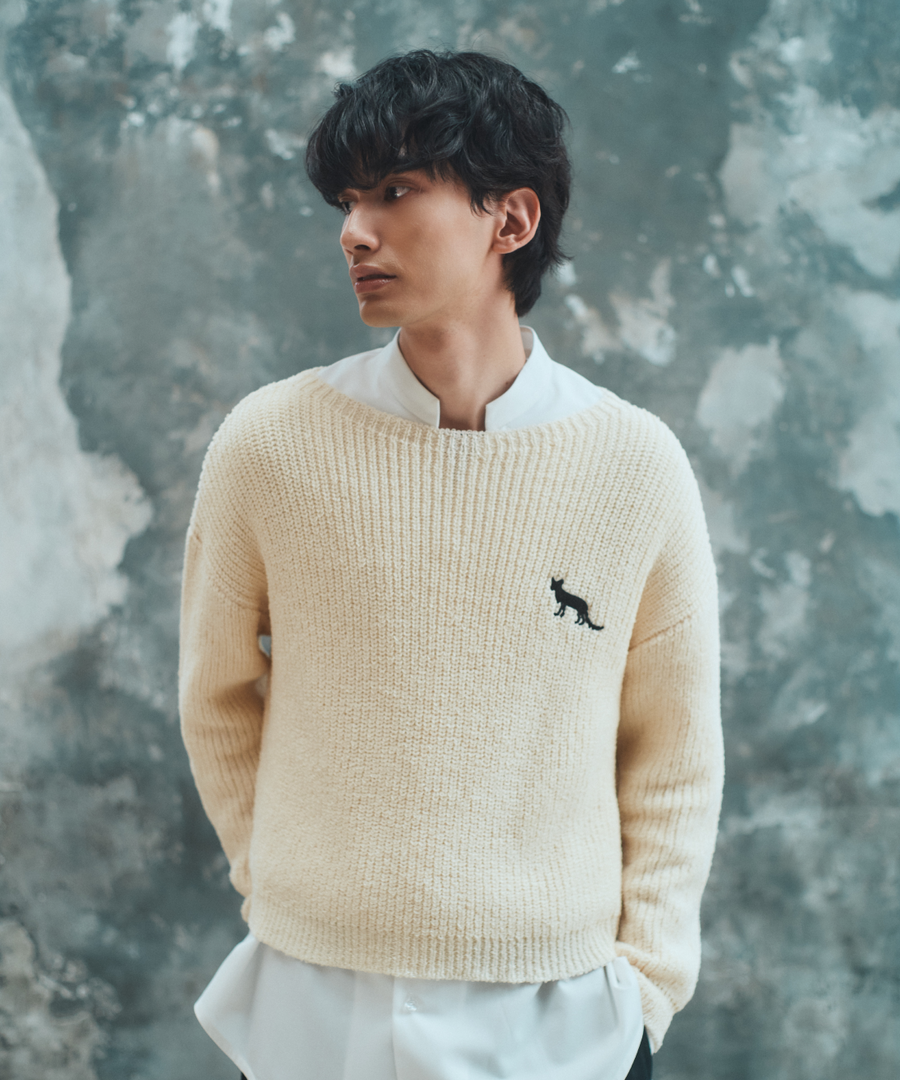 "静寂と青" Knit