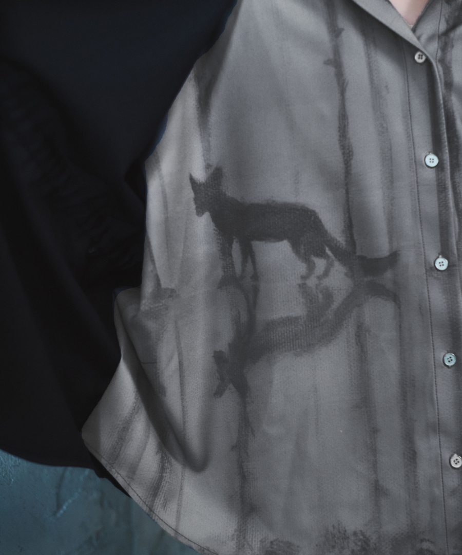 "静寂と青" Layered Shirts