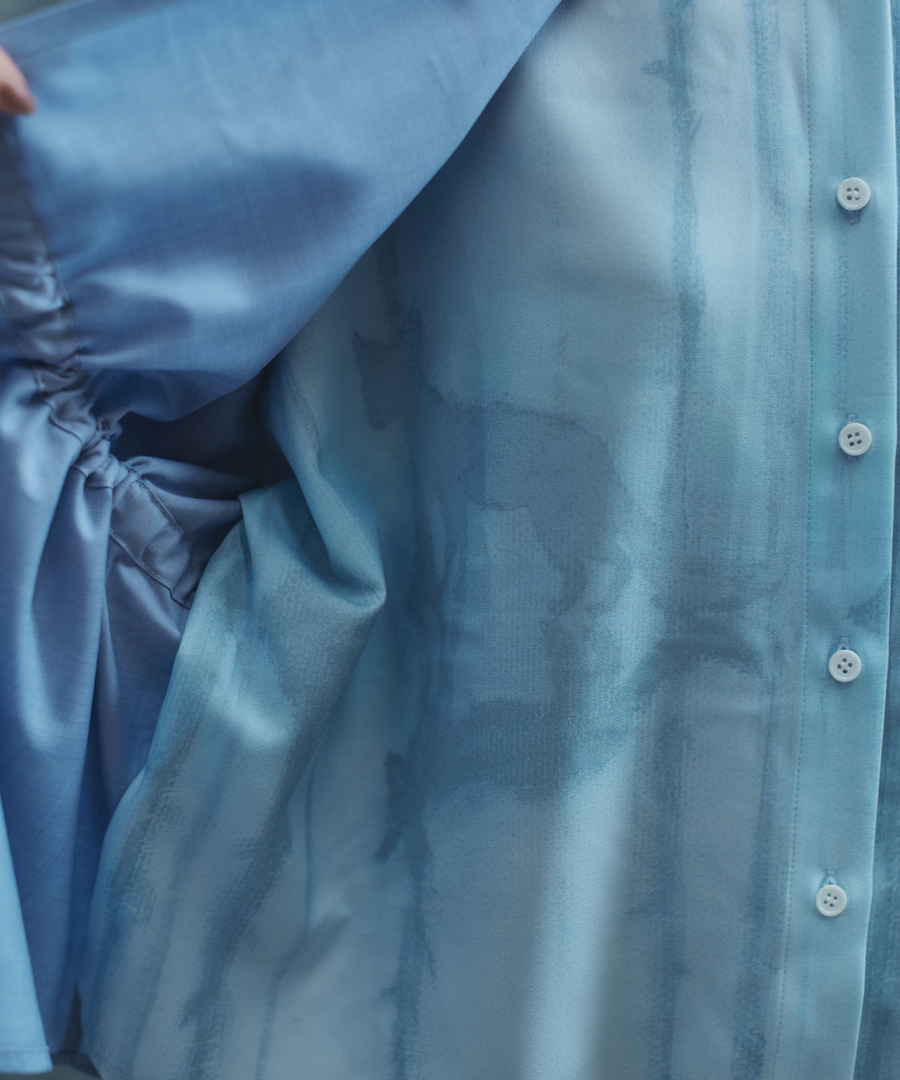 "静寂と青" Layered Shirts