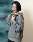 "PORTAL" Glitter Zip Hoodie